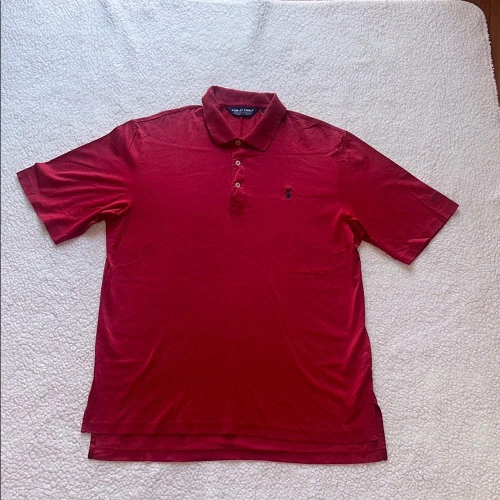 Ralph Lauren Red Polo Shirt with Classic Collar and Logo